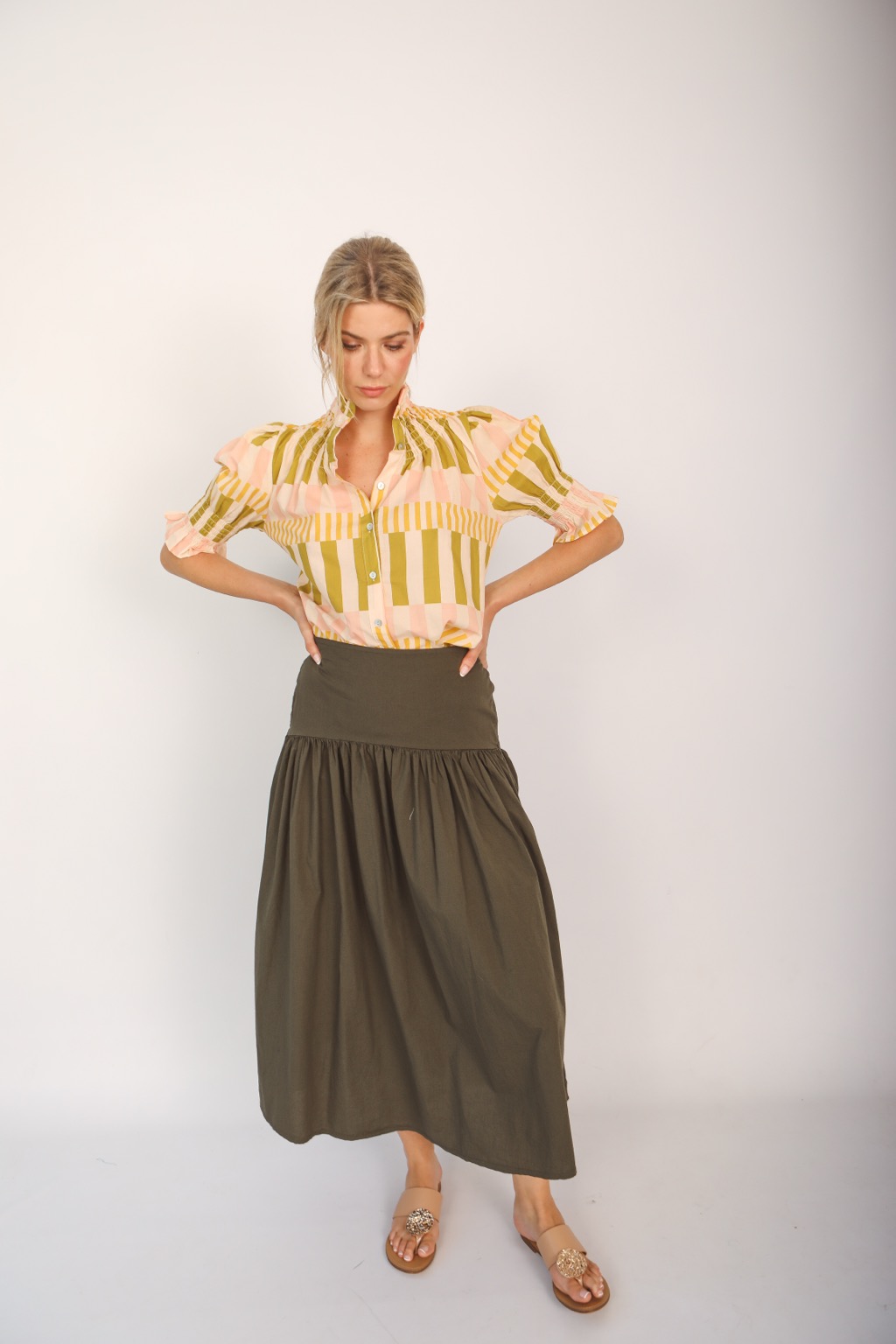 Falda Larisa Kaki - Imagen 2