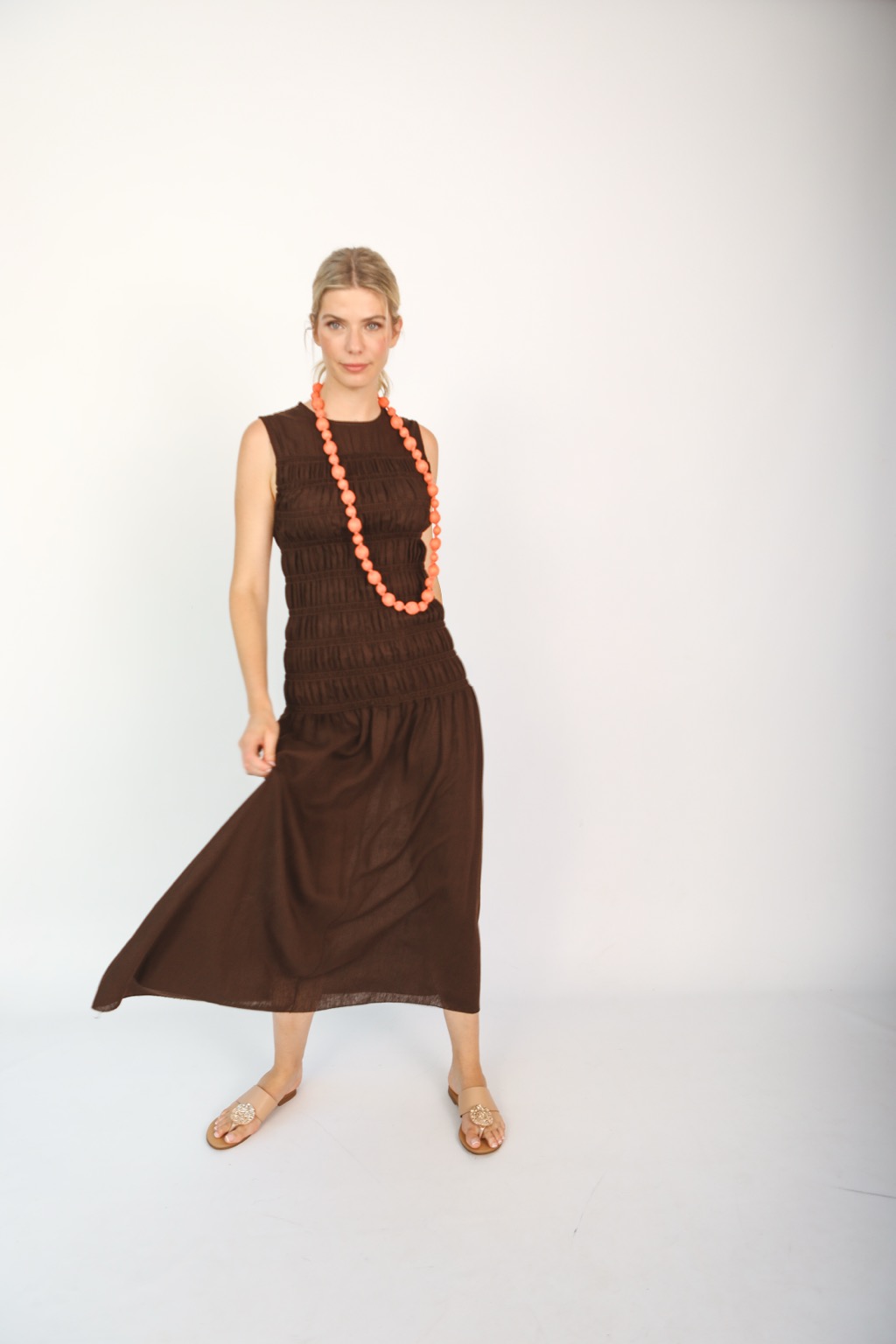 Vestido Ática Marrón Chocolate