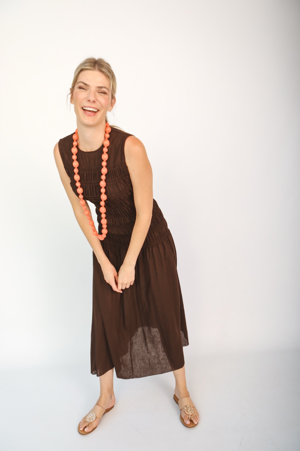 Vestido Ática Marrón Chocolate - Imagen 2