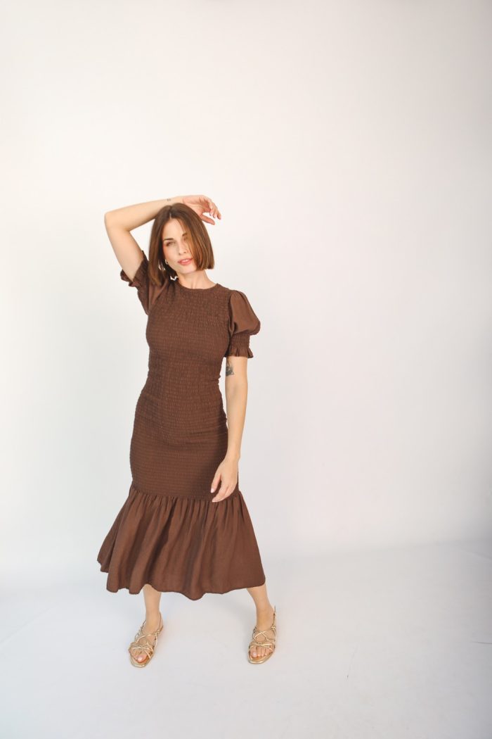 Vestido Thira Marrón Chocolate
