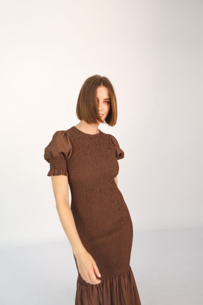 Vestido Thira Marrón Chocolate - Imagen 4