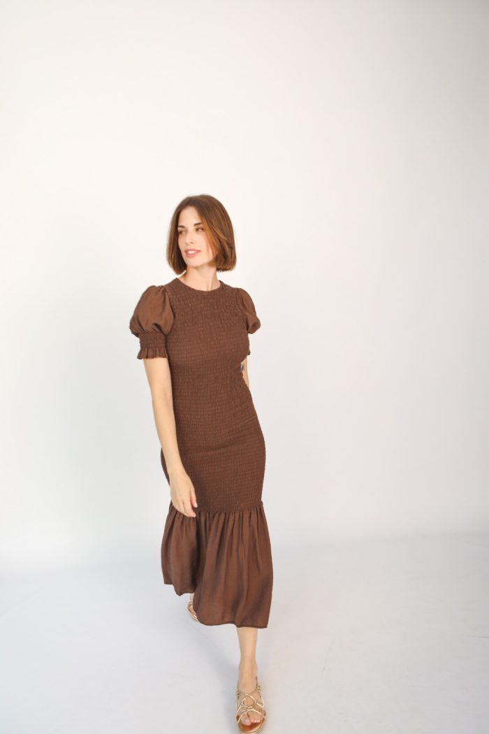 Vestido Thira Marrón Chocolate - Imagen 2