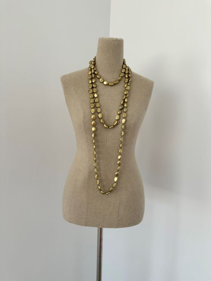 Collar de Cuentas Dorado - Imagen 2