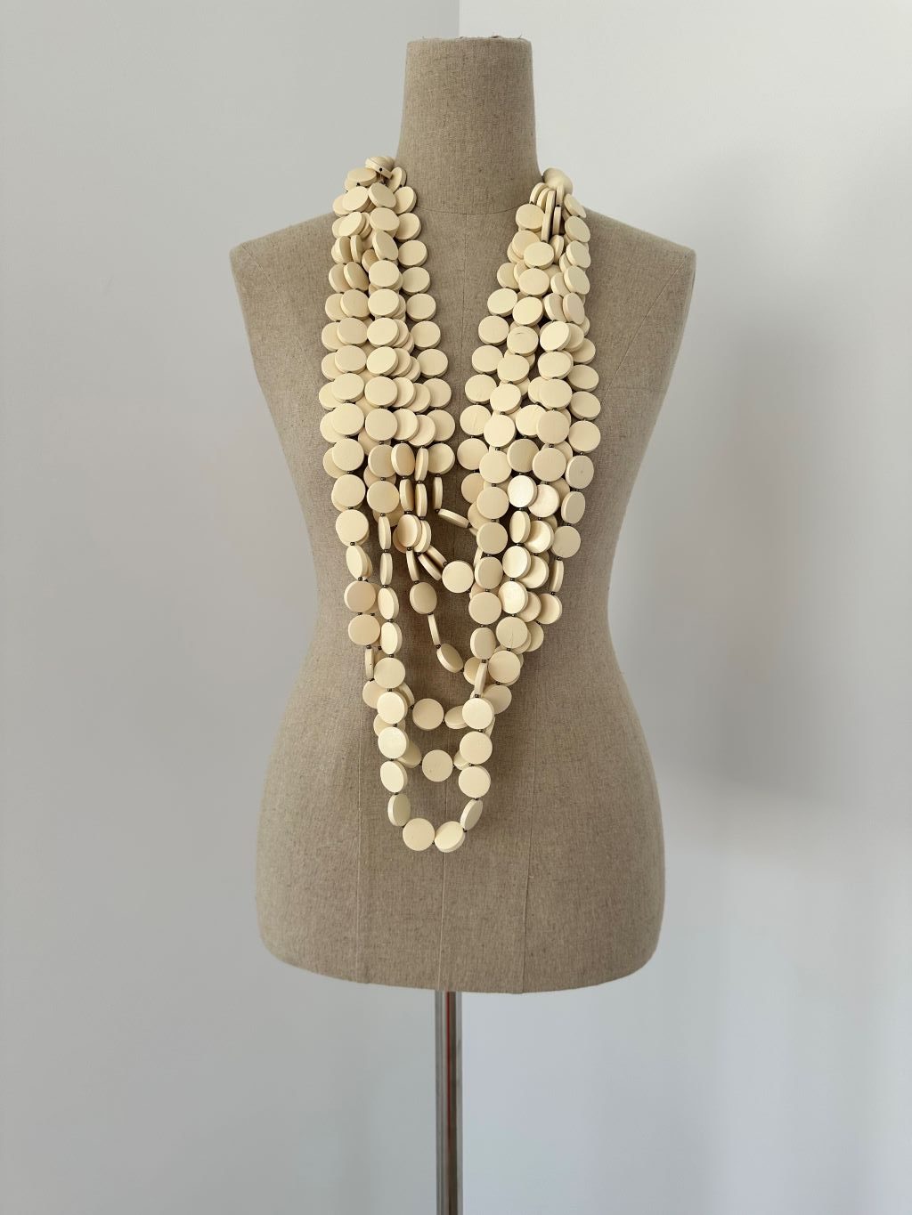 Collar Círculos Marfil