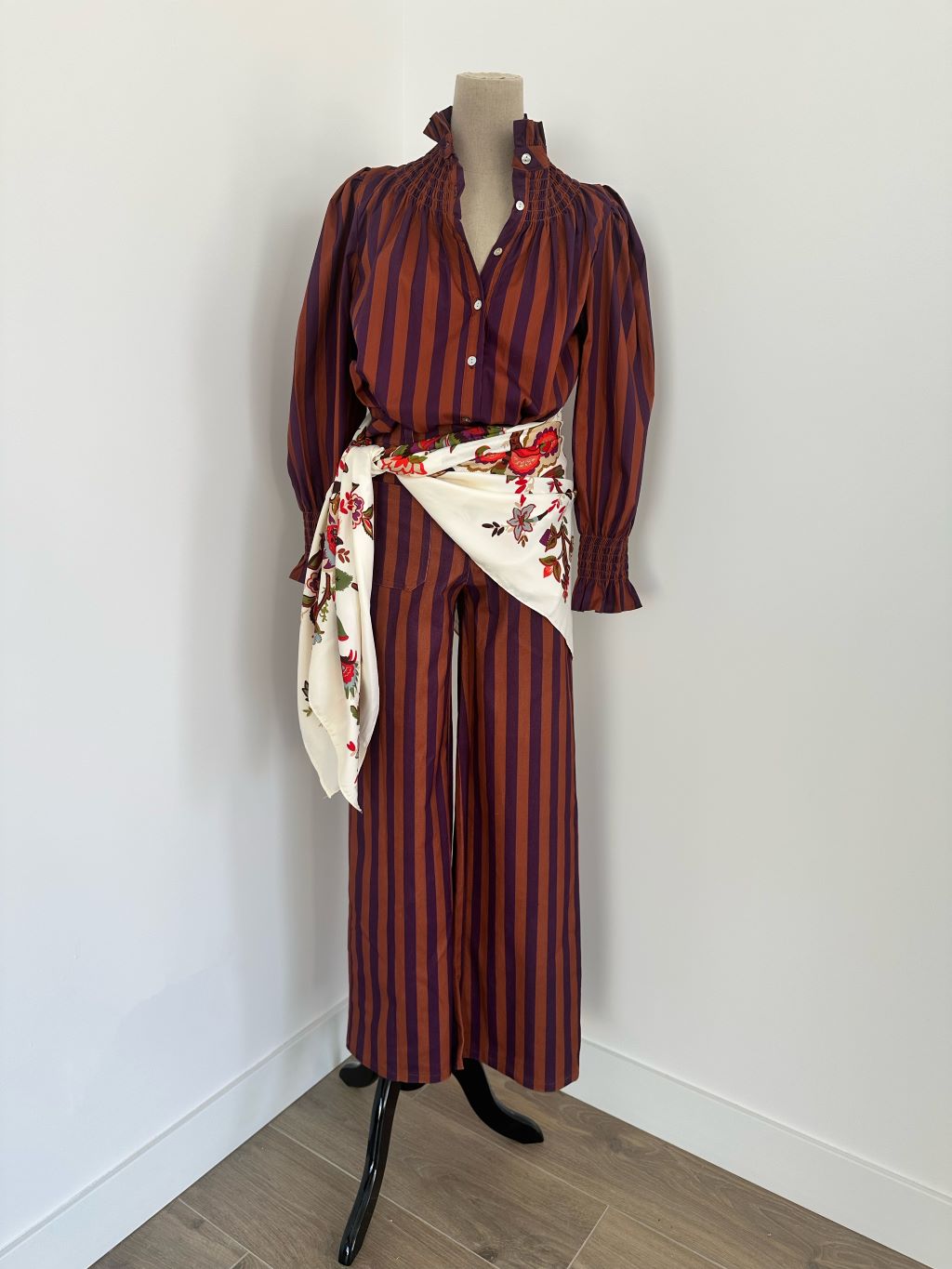 Camisa Rayas Teja/Morado (Quedan pocas unidades) - Imagen 3