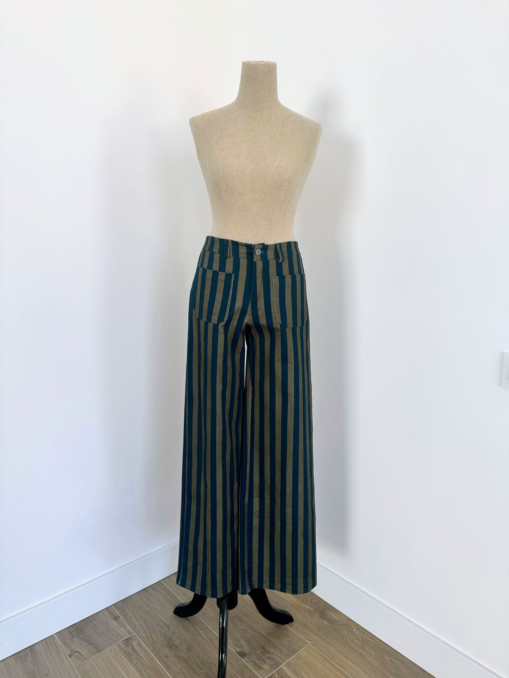 Pantalón Rayas Azul/Kaki - Imagen 2