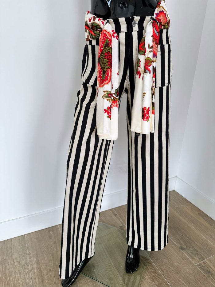 Pantalón Rayas Crudo/Negro (Quedan pocas unidades) - Imagen 2