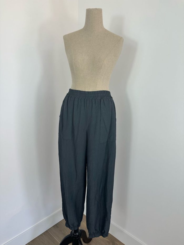 Pantalón Bombacho Gris Oscuro