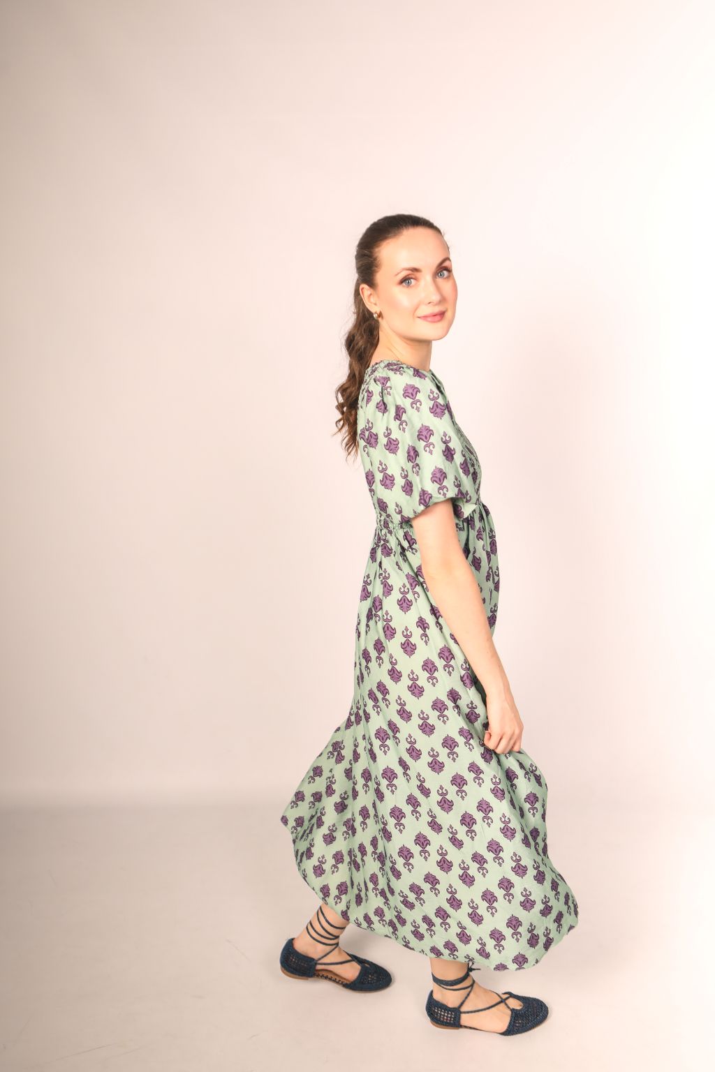 Vestido Fabiola Verde Agua - Imagen 3