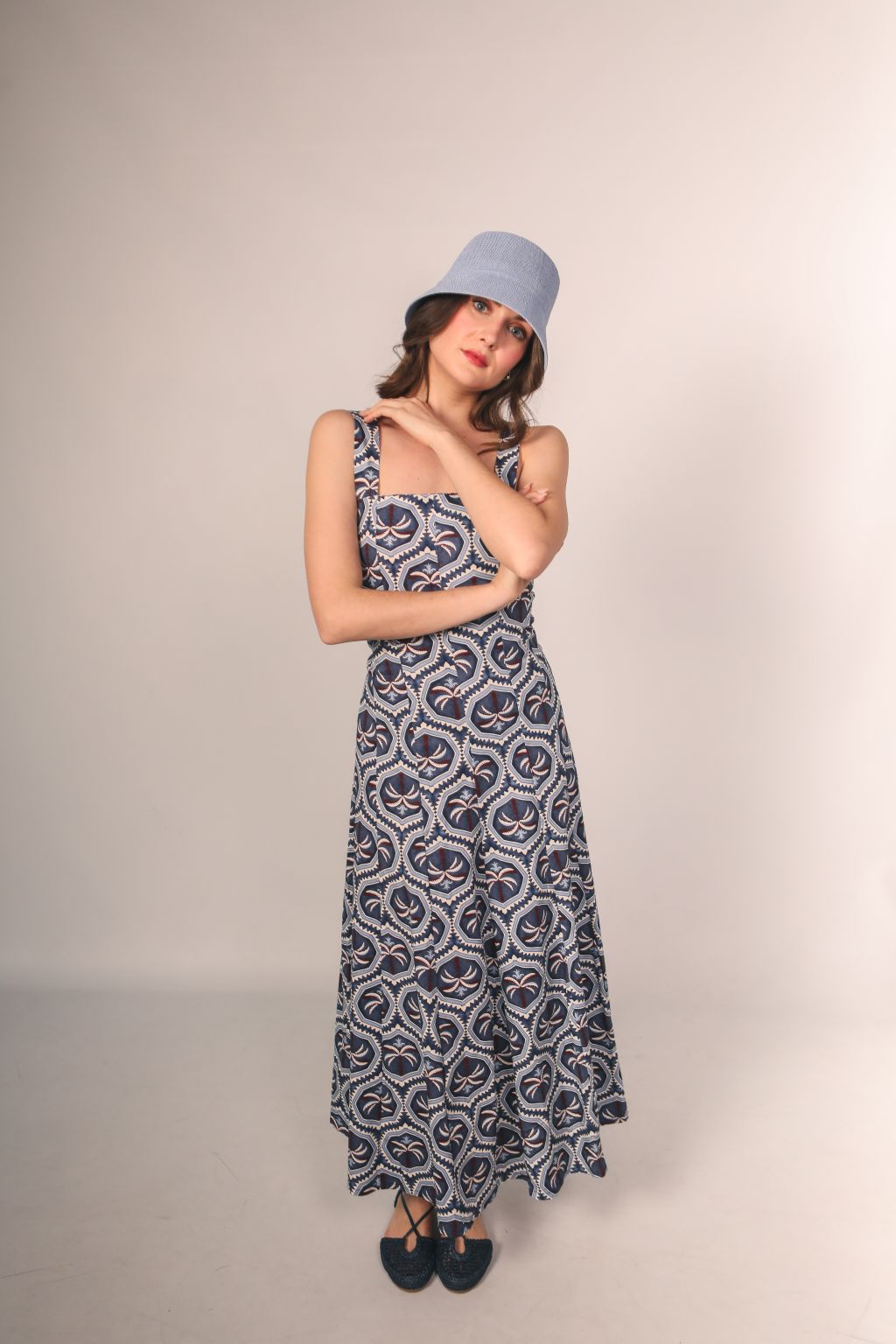 Vestido Palmeras Azul - Imagen 3