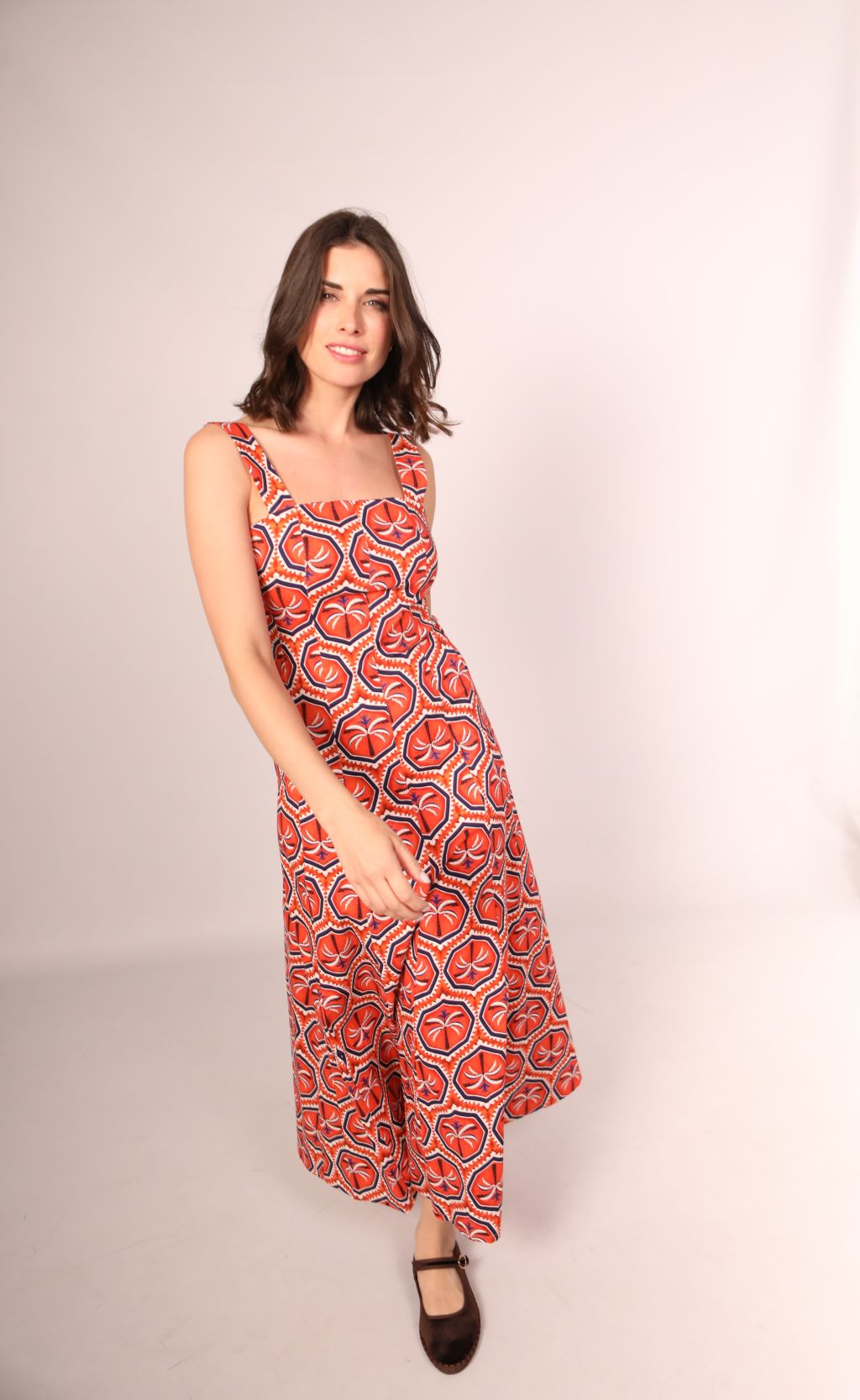Vestido Palmeras Naranja - Imagen 5